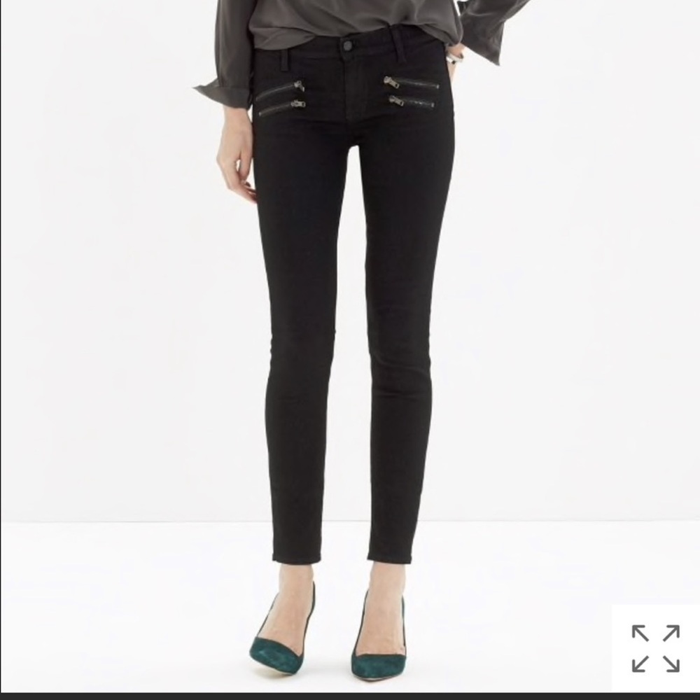 Madewell faded black zipper jeans